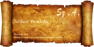 Szűcs Armida névjegykártya